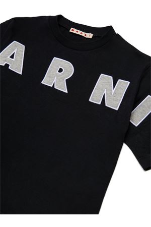t-shirt in cotone nero MARNI KIDS | M01733M00RF0M90E